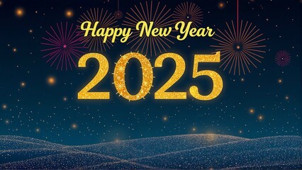 Celebrate New Year 2025 with dazzling fireworks