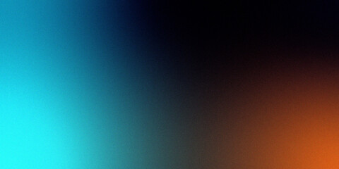 Neon blue light leaks effect background .Abstract noise background with a blue and orange gradient for appealing and modern aesthetic Gradient blue teal blur abstract background