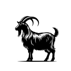 Grazing Goat Vector Illustration – Farm Livestock Design
