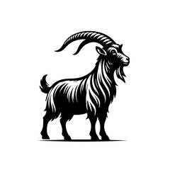 Standing Goat Vector Illustration – Farm and Wildlife Design