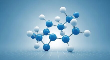 3d molecular structure model of chemical compound isolated on white background