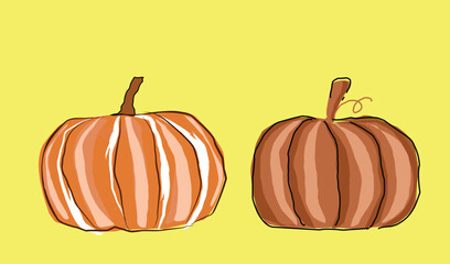 group of pumpkin illustration.eps