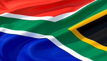 South Africa’s flag with six colors and green Y-shape—symbolizing unity, transition, and the chromatic choreography of cultural diversity and democratic rebirth.