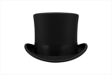 black top hat,
Classic Black Top Hat – Elegant Formal Headwear 3D Render