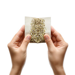 Hands Holding Seeds Packet transparent background png