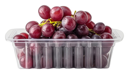 PNG Red grape in the Transparent container mockup grapes fruit plant.