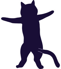 Black Cat Walking Illustration