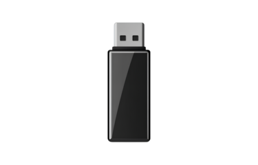  a black flash drive, vector graphic illustration on a transparent background, high resolution, highly detailed, no shadow in the middle of a white background, pngc.png