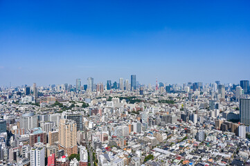 日本の首都東京の都市風景