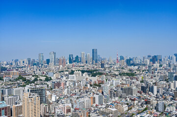 日本の首都東京の都市風景