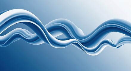 Abstract blue wave pattern with fluid motion and modern design