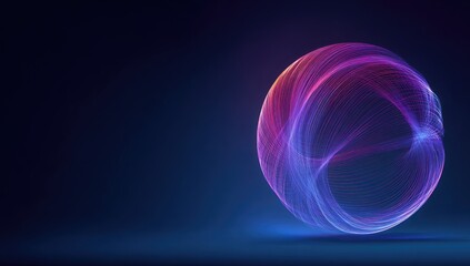 Abstract swirling sphere of vibrant colors against a dark background.
