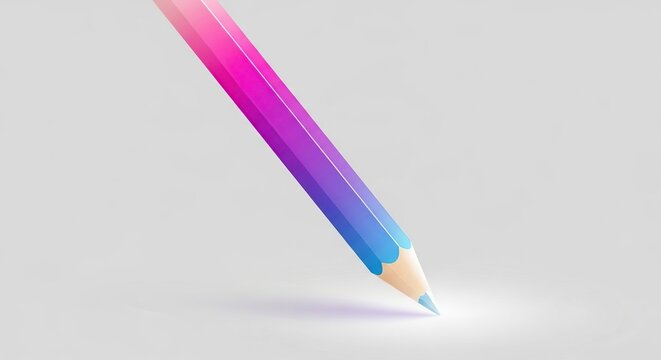 Colorful pencil tip isolated on white background