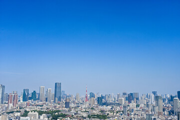 日本の首都東京の都市風景