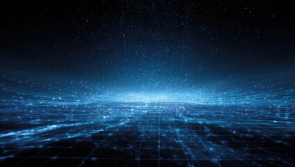 Futuristic Cityscape Network Digital Art.