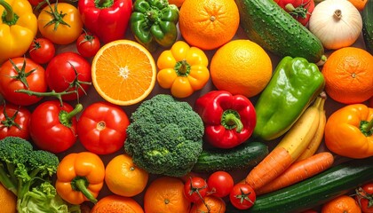 fresh vegetables on a white