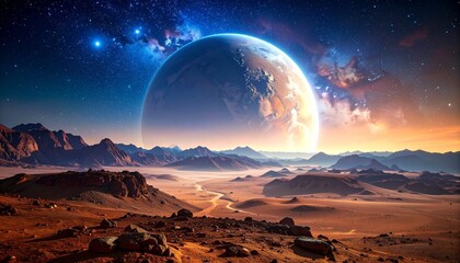 sunrise in the desert
