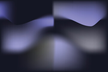 Dark abstract background with blurred purple and grey wavy gradients vector illustration
