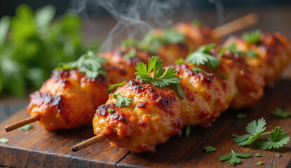 Delicious Grilled Chicken Skewers with Fresh Herbs