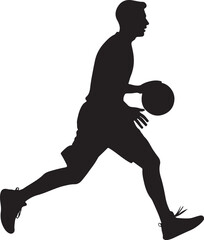 basketball player silhouette vector