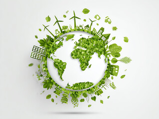A green earth illustration promoting sustainability and eco-consciousness.