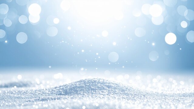 冬に使える素材 キラキラした雪 背景素材 16:9サイズ AI生成素材