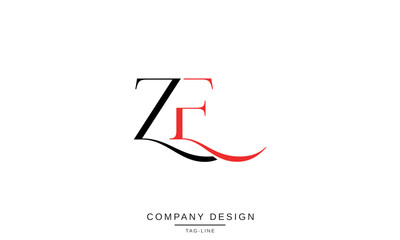 ZE, EZ, Z, E Abstract Letters Logo Monogram design Font Icon Vector
