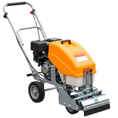 Obraz premium Portable road marking machine for precise line application on asphalt surfaces in urban areas