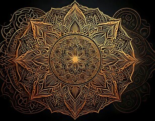 Ornate gold mandala design
