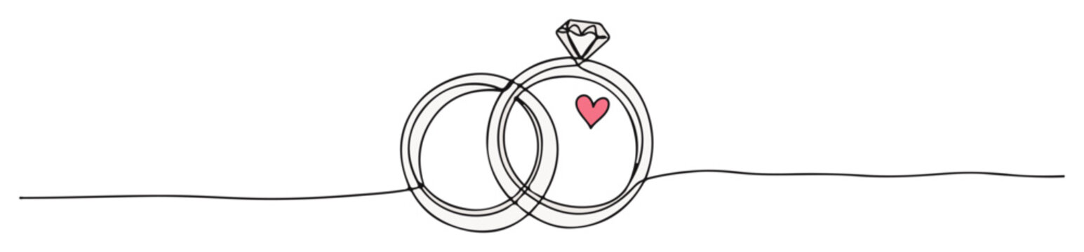 eternal bond wedding rings with diamond accent oneline vector