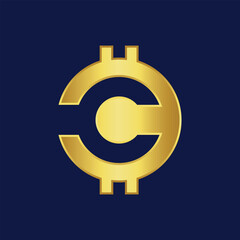 cc letters abstract logo modern style