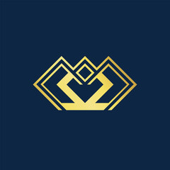 crown abstract logo modern style