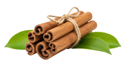 Cinnamon Sticks Bundle With Leaves