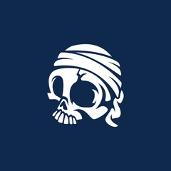 skull bone abstract logo modern style 