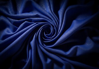 Obraz premium Elegant swirled blue fabric with subtle shimmer texture background