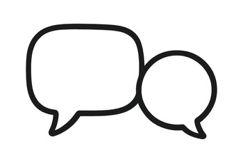 Fototapeta premium Speech bubble icon vector set. Cartoon chat message and dialogue bubbles. Communication symbol collection for web, app design, and comics. Blank talk box illustration template.