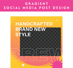 Gradient social media post design