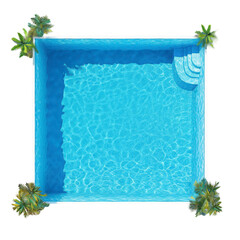 Swimming Pool Top View transparent background png