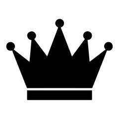 Crown Silhouette with Five Points – Minimalist Symbol of Royalty, Prestige, and Leadership