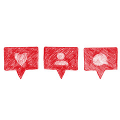 Hand Drawn Social Media Notification Icons