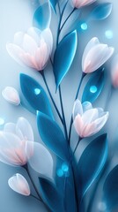 Vibrant blue floral bouquet, a stunning display of nature's beauty and delicate petals