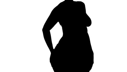Confidently posed silhouette of a woman with elegant curves, embodying grace and poise for fashion and lifestyle concepts