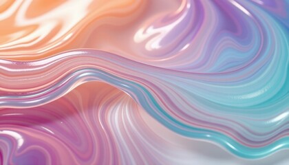 Obraz premium Swirling Pastel Soap Film Curved Surface