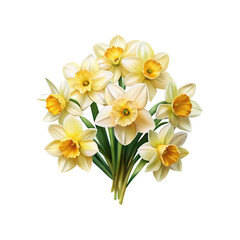 Fototapeta premium Elegant Bouquet of Daffodils Showcasing the Beauty of Spring Flowers in Bloom