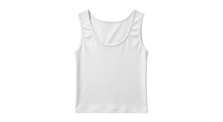Blank white tank top apparel mockup isolated PNG with Transparent Background