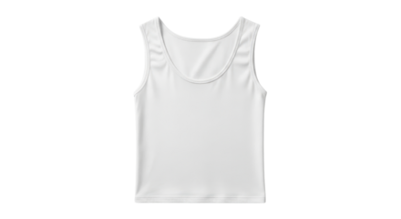Blank white tank top apparel mockup isolated PNG with Transparent Background