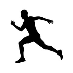 Running Athlete Silhouette Icon