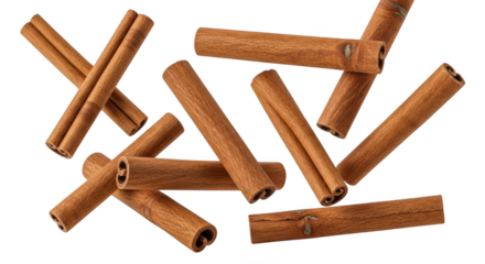 Cinnamon Sticks On Black Background