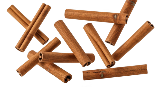 Cinnamon Sticks On Black Background