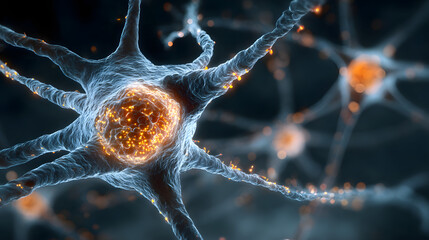 microscopic brain cortex view showing intricate neuronal network with dendrites axons cell bodies nerve pathways neural structure and scientific illustration of activity concept